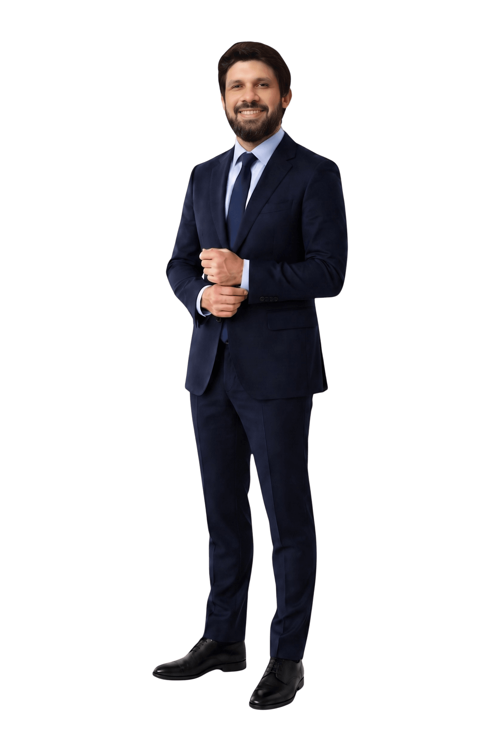 Dr. Daniel Martins — retrato profissional (corpo inteiro, fundo neutro)